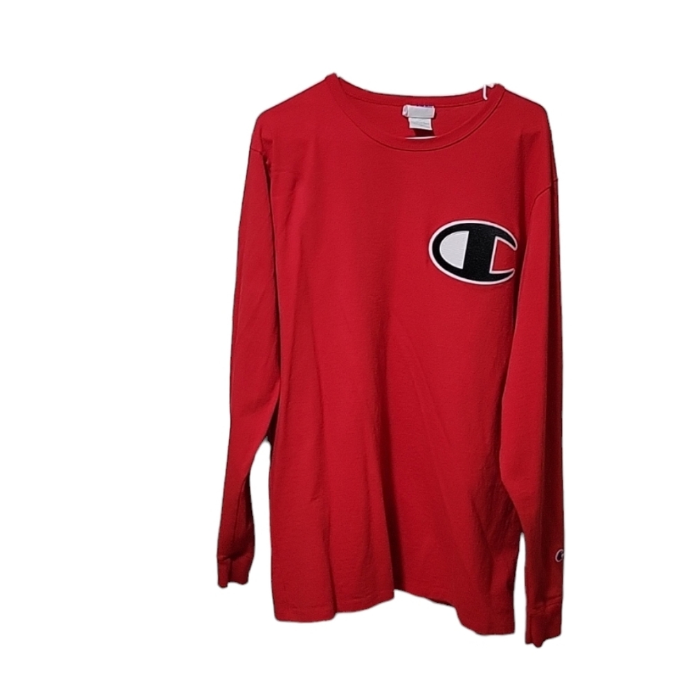 Champion Men's Long Sleeve Logo Shirt XL